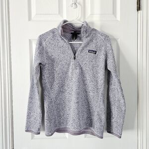 Patagonia Purple Heathered Zip Pullover